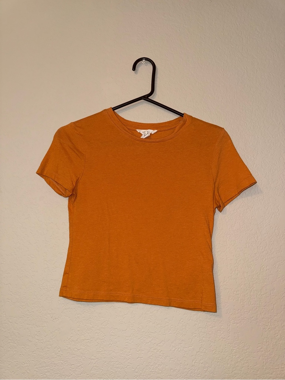 Forever 21 Rust Orange Cropped Short Sleeve Tee
